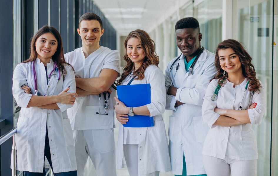 Group of doctors who are members of The Convene, an online medical community for doctors