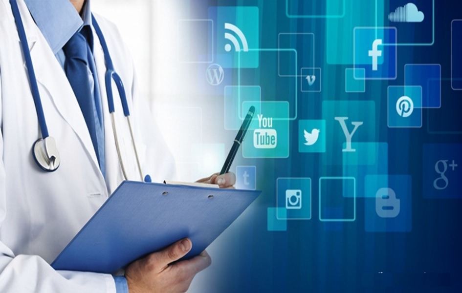 A-healthcare-professionals-is-seen-using-a-gadget-to-access-a-social-media-account-to-interact-engage-with-other-professionals